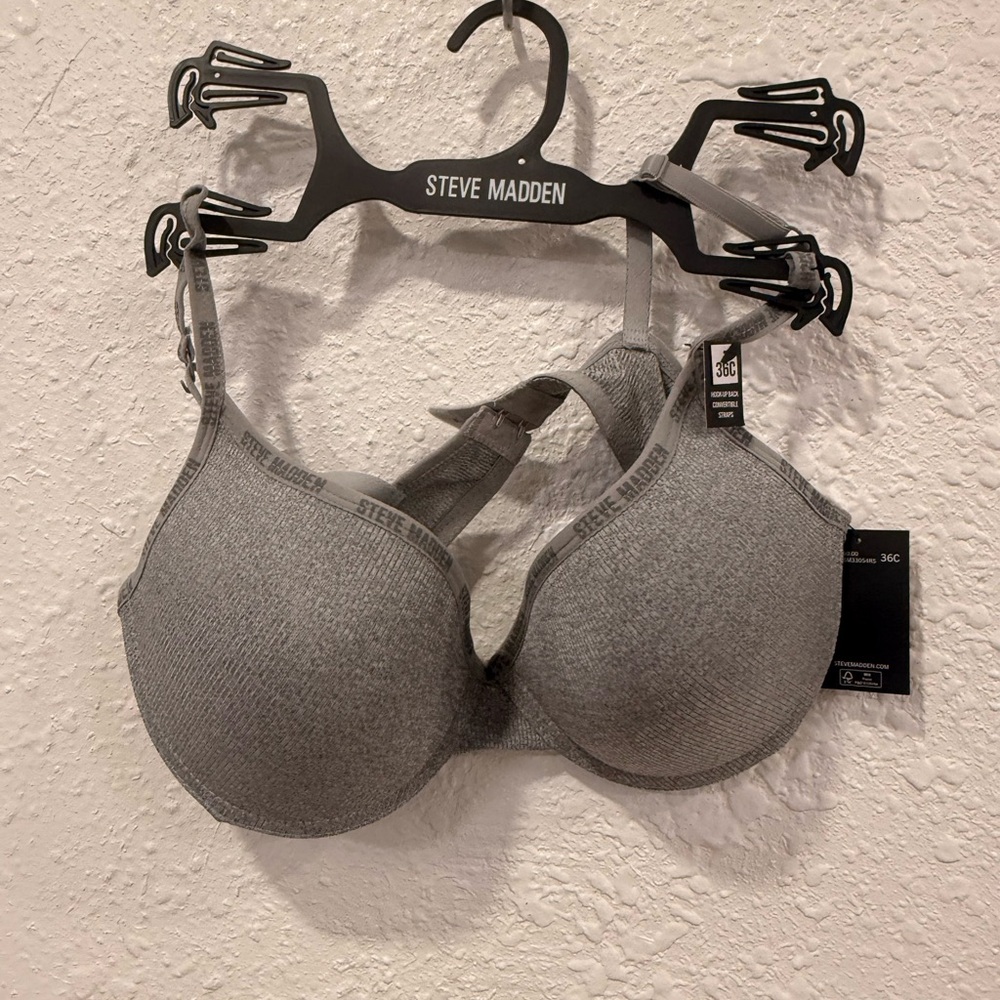 Steve Madden Charcoal Gray Women's Bra